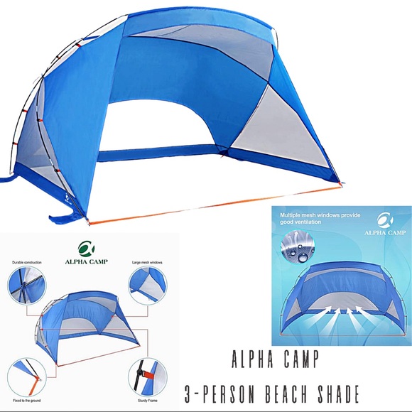 3-Person Sport/Beach Shelter Easy Up Sun Shade 9x6 - Picture 4 of 12
